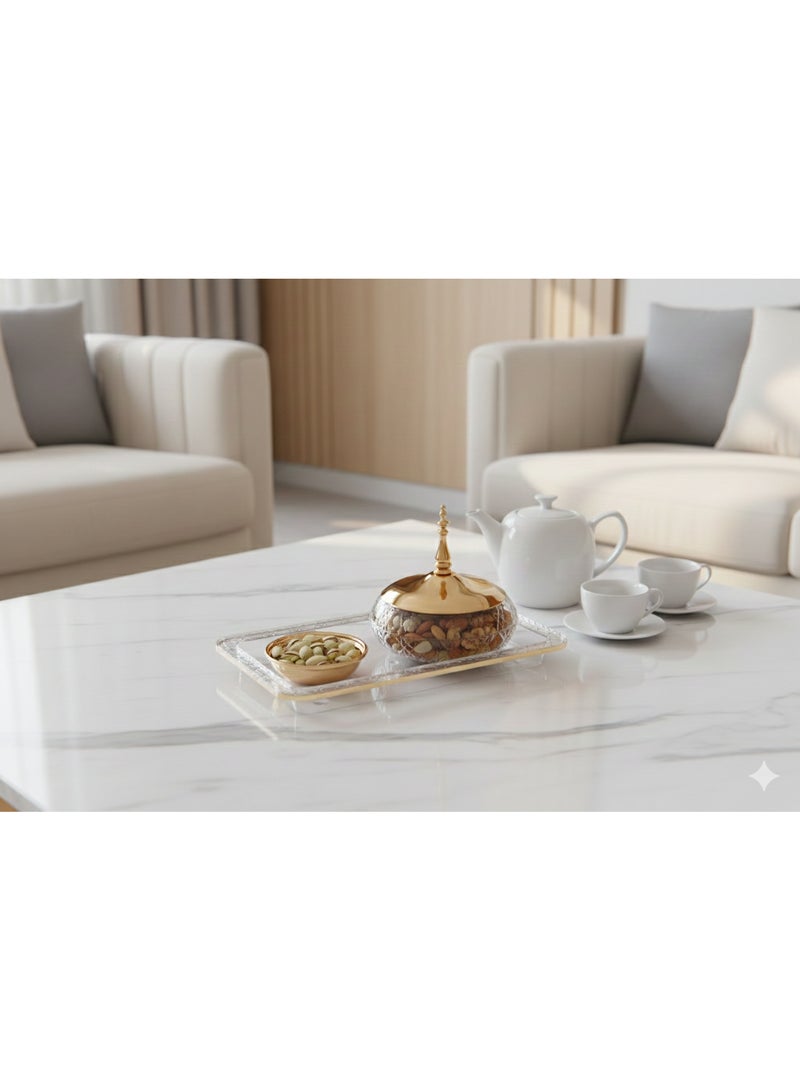 طقم تمرية أوعية لتقديم التمر  متعدد الاستخدامات بتصميم فاخر وأنيق - Image 3