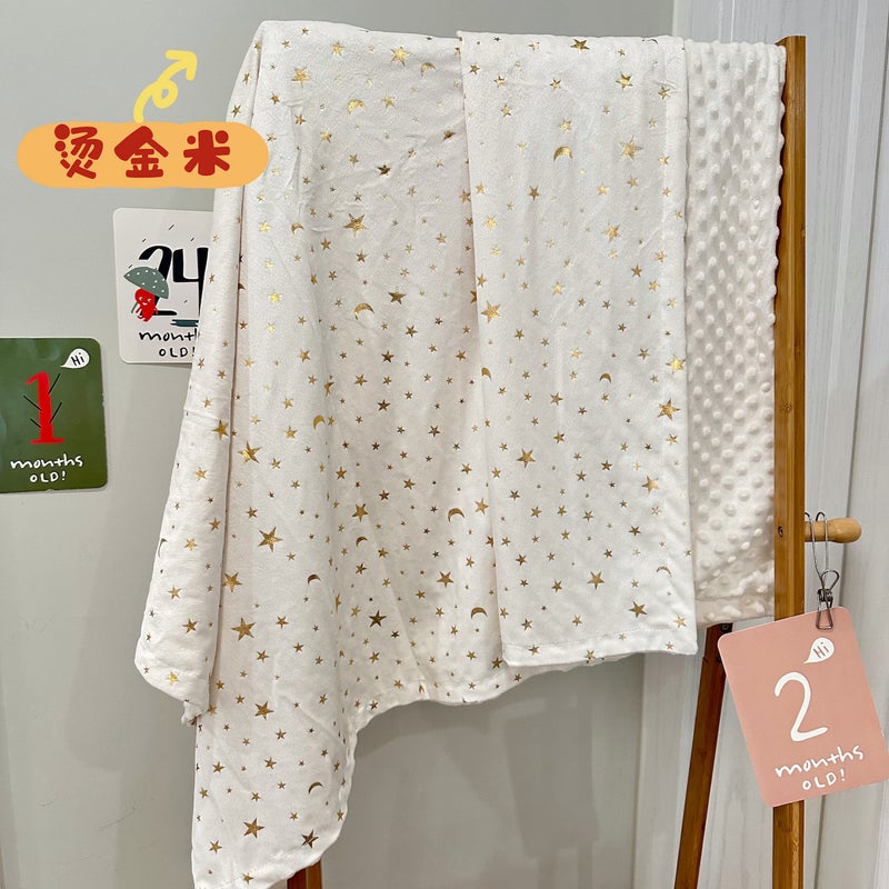 Childrens Air-conditioning Quilt Doudou Pacifying Small Wool Sleeping Blanket Washable Baby Lunch Break Quilt Four Seasons Sofa Blanket Cover Blanket M stars 