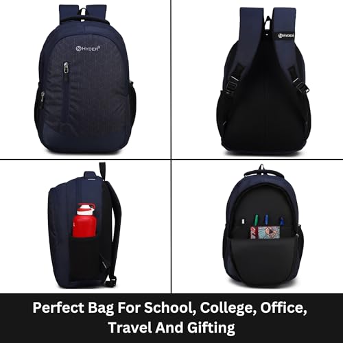 HYDER Cube 30L Unisex Multi-functional Laptop Bag/Backpack for Men and Women - Perfect Bags for College, School, and Business Travel with Padded Sleeve For Laptops Protection (Blue) - Image 3