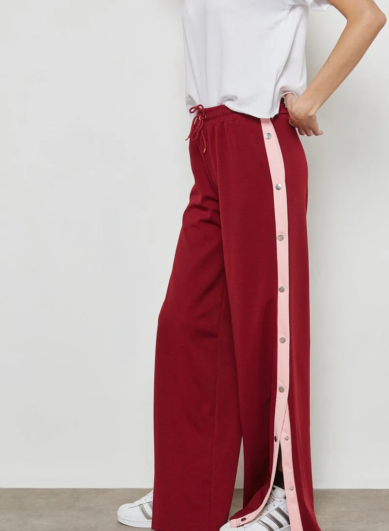 Missguided Popper Wide Leg Jogger