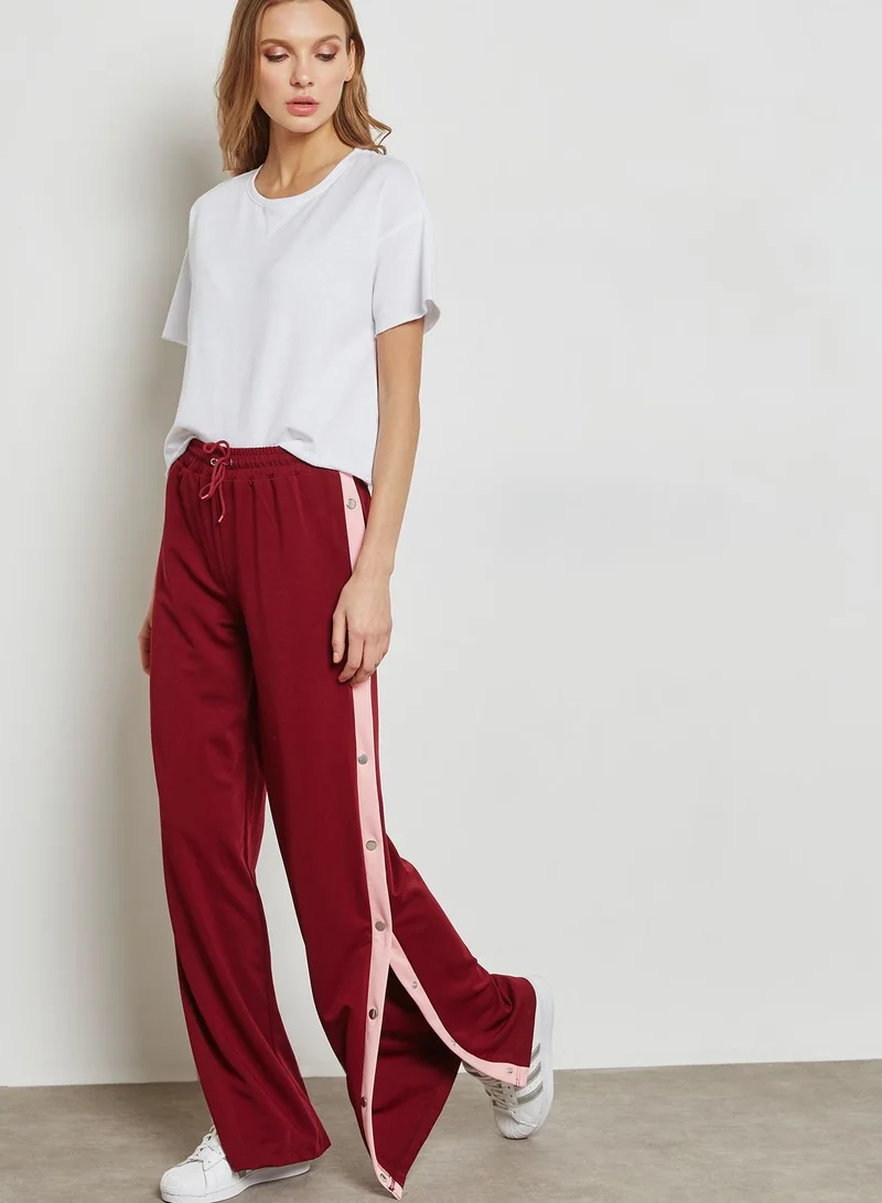 Missguided Popper Wide Leg Jogger