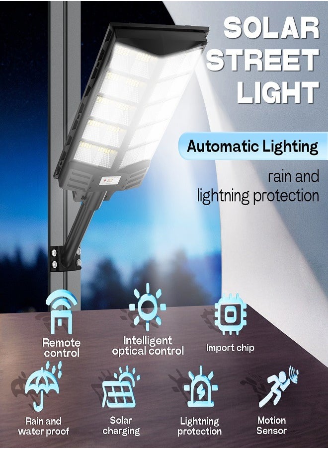 Sunbmebge 5000W Solar Street Light Motion Sensor, 60000K Dusk to Dawn Solar Flood Lights Outdoor Waterproof, LED Solar Security Lights for Outside Garden Yard Path Parking Lot  - Image 3