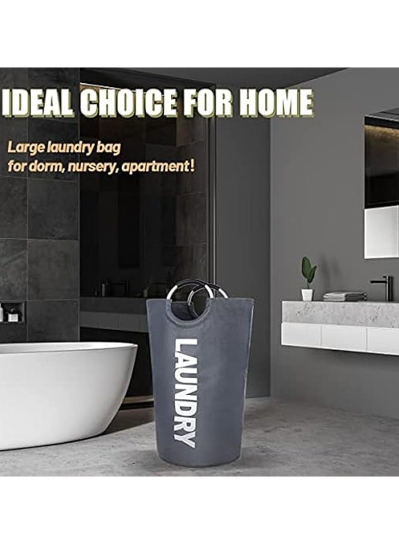 90L Large Laundry Baskets, Laundry Hamper Stands Up Well, Laundry Bag with Padded Handles, Waterproof Laundry Basket Collapsible, Clothes Hamper for Bathroom, Laundry, College - Image 4