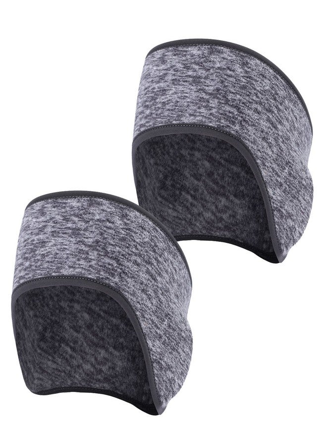 Obacle Ear Warmer Headband for Winter Non Slip Earmuffs for Girls Women Men - Fleece Headband Ear Cover Muffs for Running Jogging Cycling Riding Motorcycle Yoga (Gray 2 Pack) - Image 1