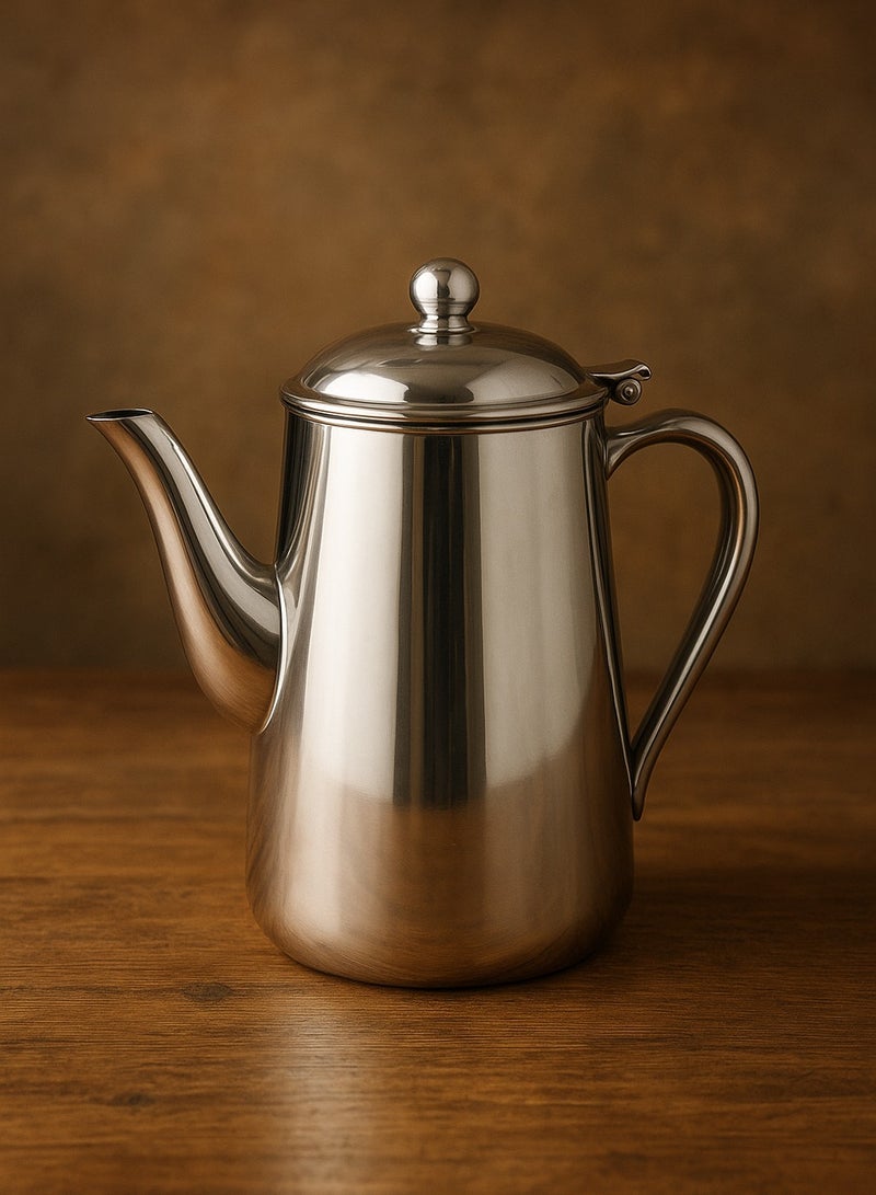 HOMEVEO High-quality, rust-resistant stainless steel milk and coffee pot – 1.6 liter capacity - Image 1
