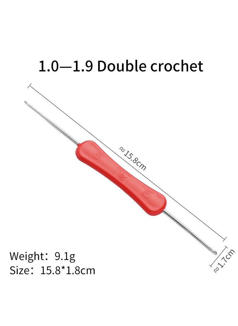 6-Piece Needlework Crochet Hooks,Handmade crochet hooks, sweater knitting tools, double-ended crochet hooks with colored plastic handles, wool crochet hooks, sweater crochet hooks（Random Color）