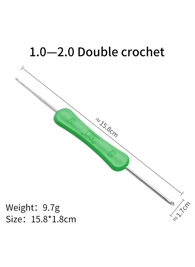 6-Piece Needlework Crochet Hooks,Handmade crochet hooks, sweater knitting tools, double-ended crochet hooks with colored plastic handles, wool crochet hooks, sweater crochet hooks（Random Color）