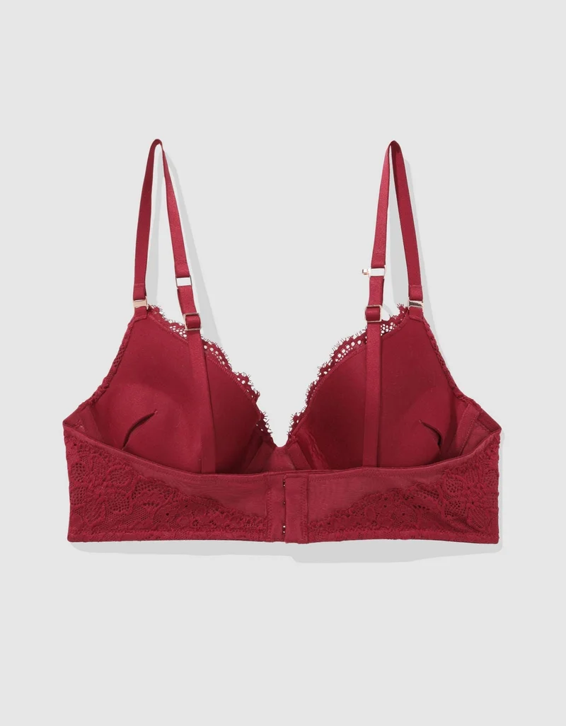 Aerie  Aerie Real Power Plunge Push Up Eyelash Lace Bra for Women | Best Price UAE