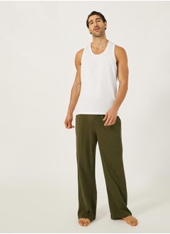 Styli Pocket Detail Wide Leg Pyjama with Drawstring Waistband  - Image 2