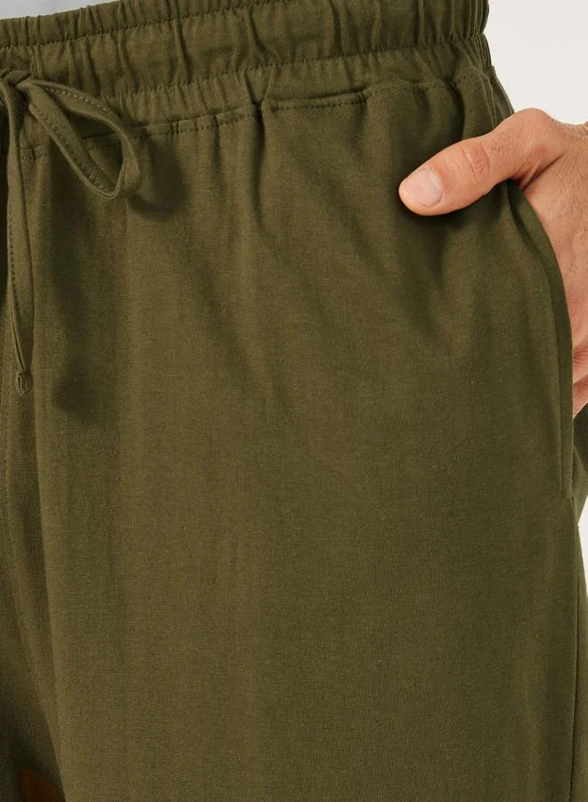 Styli Pocket Detail Wide Leg Pyjama with Drawstring Waistband
