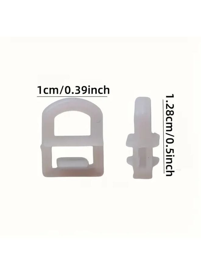 60 قطعة من خطافات الستائر الآلية المتينة مصنوعة من البلاستيك المتين للسيارات والشاحنات وسيارات الدفع الرباعي للاستخدام الداخلي والخارجي - Image 4