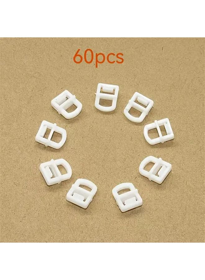 60 قطعة من خطافات الستائر الآلية المتينة مصنوعة من البلاستيك المتين للسيارات والشاحنات وسيارات الدفع الرباعي للاستخدام الداخلي والخارجي - Image 1