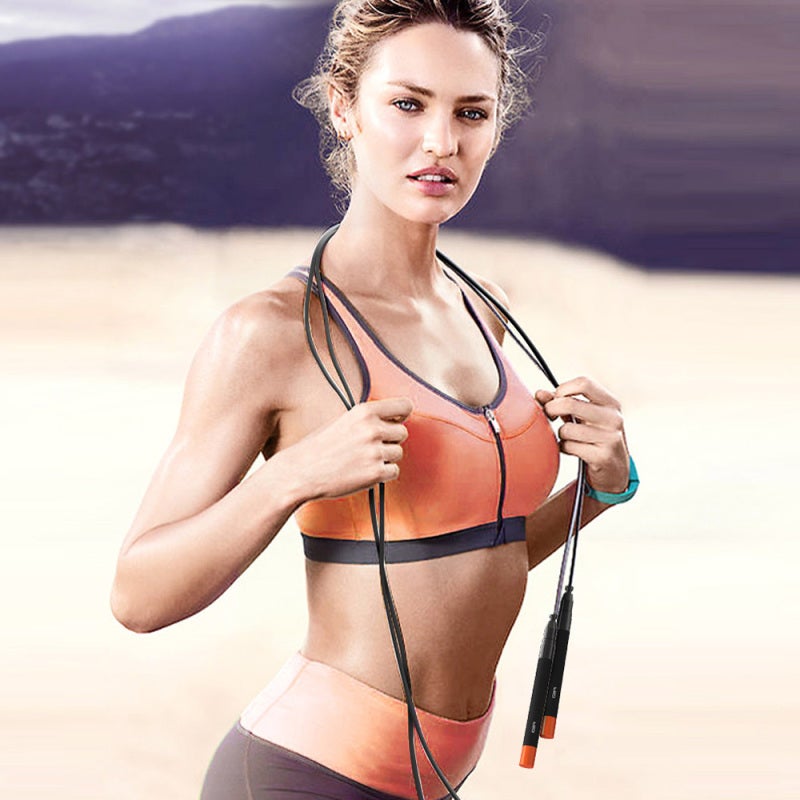 FED Adjustable Jump Rope Steel Wire with Self-Locking Design - Non-Slip Silicone Handle Tangle-Free Fitness Tool for Outdoor Home Exercise - Image 5