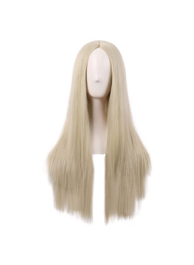 MapofBeauty Women Special Natural Long Straight Side Bangs Wig (Blonde1) - Image 1