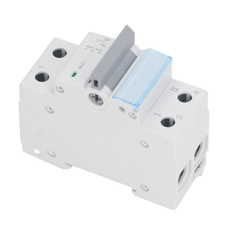Dual Power Manual Transfer Switch: 1P 230VAC IP20, Overload & Short Circuit Protection, Single Side Interlock - PC Flame Retardant Shell, Silver Alloy Contacts for RV, Home, Generator Dual Power Syste - Image 2