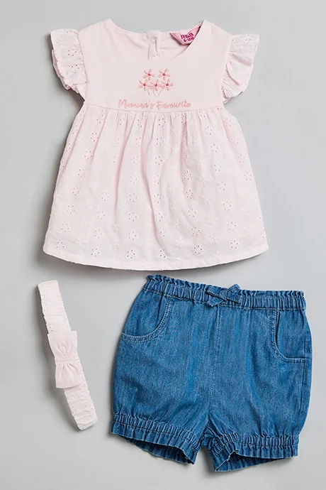 أر أند بي Printed Clothing Set with Headband