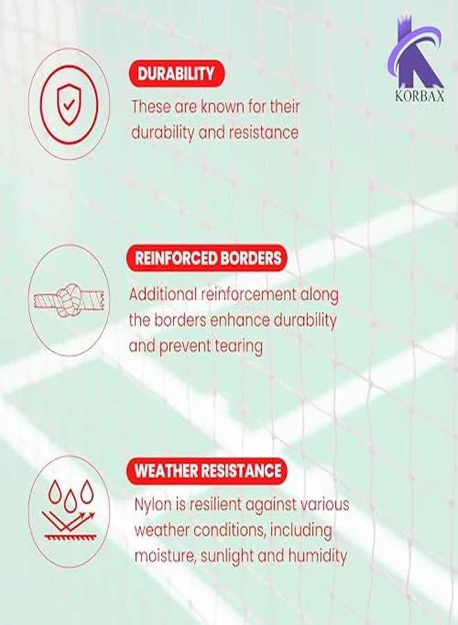 Korbax Nylon Tape Border Beginner Badminton Net for Sports, Training, Practice and Fun, Beginers Net - Image 5