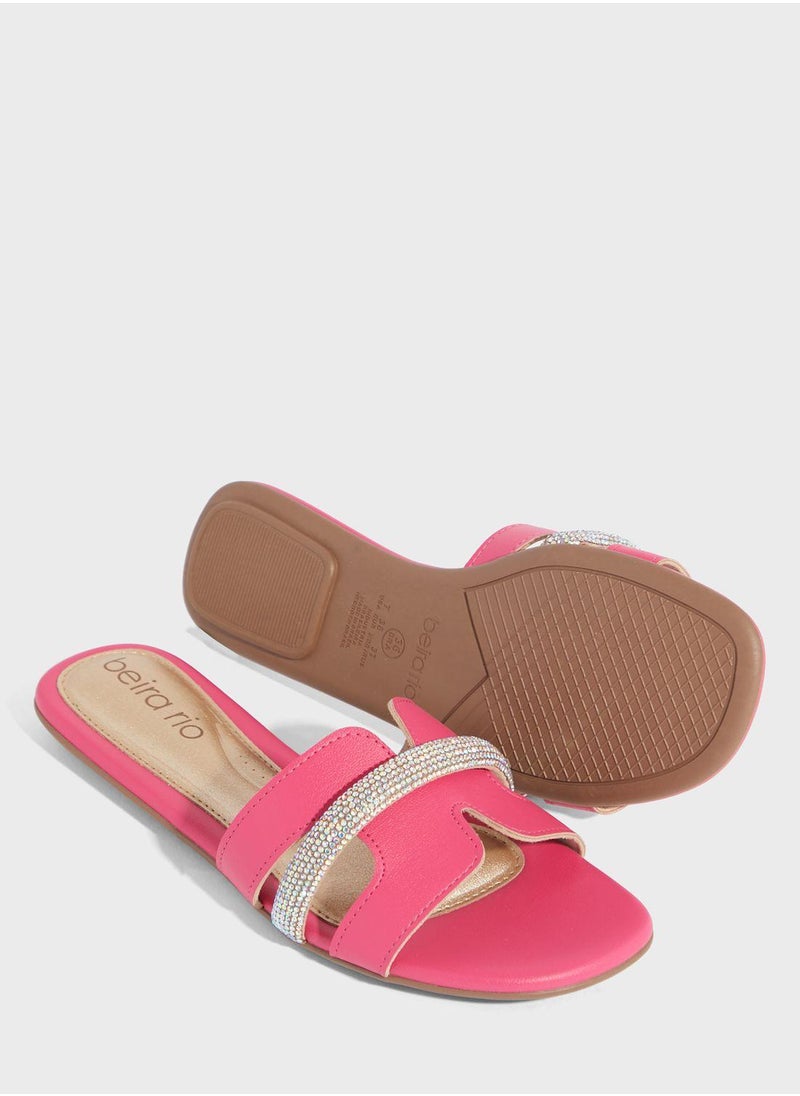 Beira Rio Alana Single Strap Flat Sandals  - Image 3