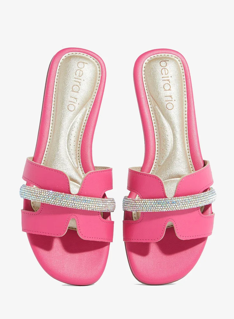 Beira Rio Pink Flat Sandals for Women – Stylish Ladies Flat Sandals & Comfortable Flat Slippers for Women | Best Price UAE