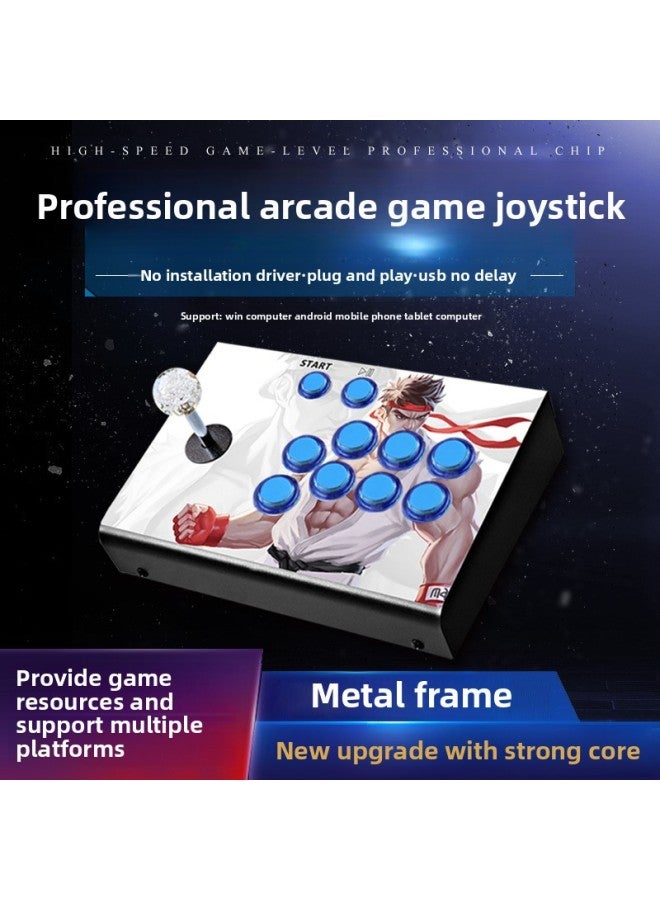 Arcade Rocker Computer Mobile Phone USB Gaming Rocker Fighting Home Gamepad 97 King Of Fighters Arcade Rocker-Product Color:Upgraded Competitive Version Acrylic Frame G6 Fighting Air - Image 3