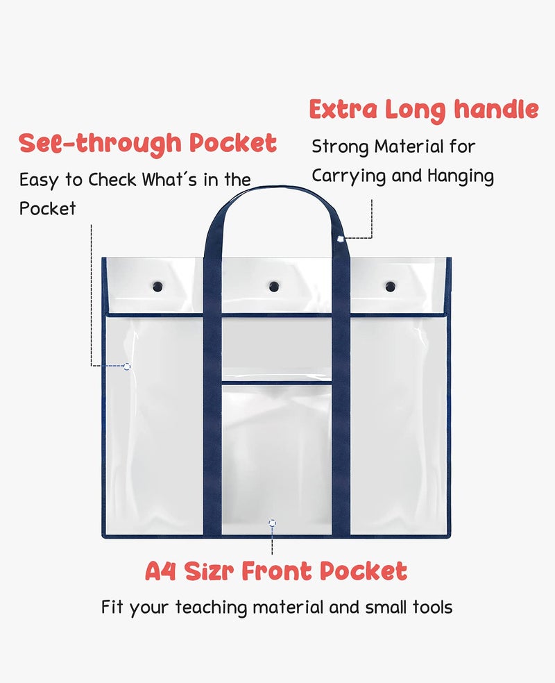 GAMENOTE 2 Pack Large Poster Storage Bag (31.5"×25.5") Bulletin Board Holder Art Portfolio Container for Teachers Classroom Organization - Image 5
