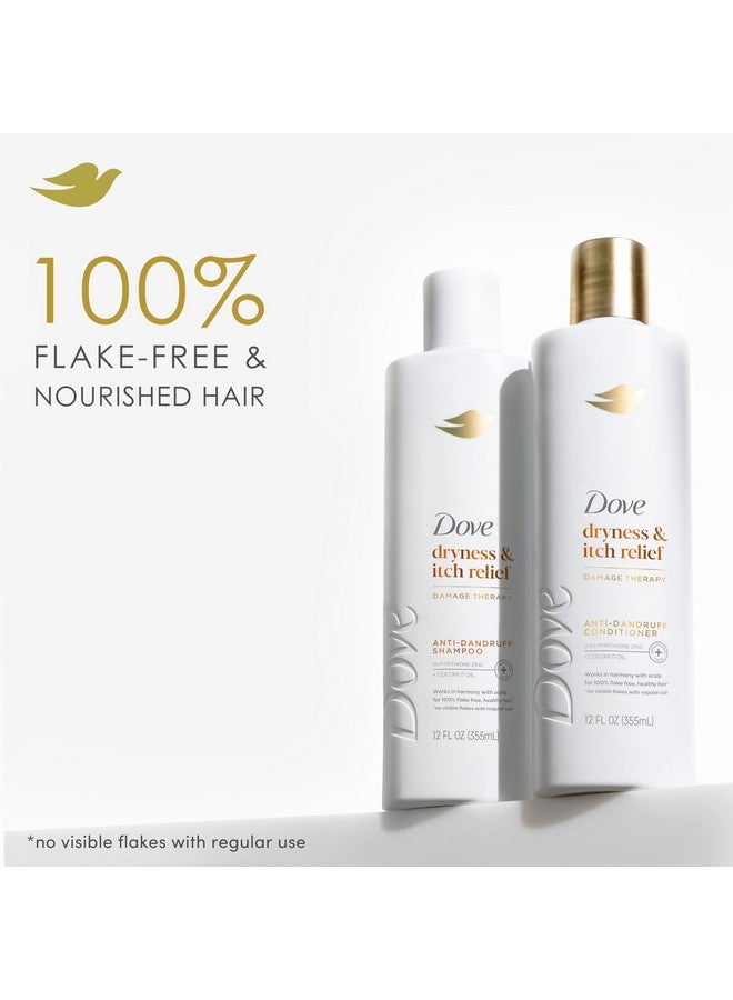 Dove Damage Therapy Derma Shampoo Dryness + Itch for Flaky Scalp with Pyrithione Zinc and Coconut Oil 12 Fl Oz - Image 2