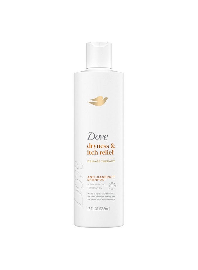 Dove Damage Therapy Derma Shampoo Dryness + Itch for Flaky Scalp with Pyrithione Zinc and Coconut Oil 12 Fl Oz - Image 1