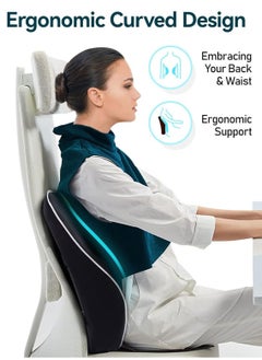 LIMOS Ergonomic Lumbar Support Pillow for Office Chair & Car Seat - Memory Foam Back Cushion for Back Pain Relief, Improved Posture, Breathable Mesh Cover, Dual Adjustable Straps for Chair, Gaming Chair, Recliner, Black  - Image 5