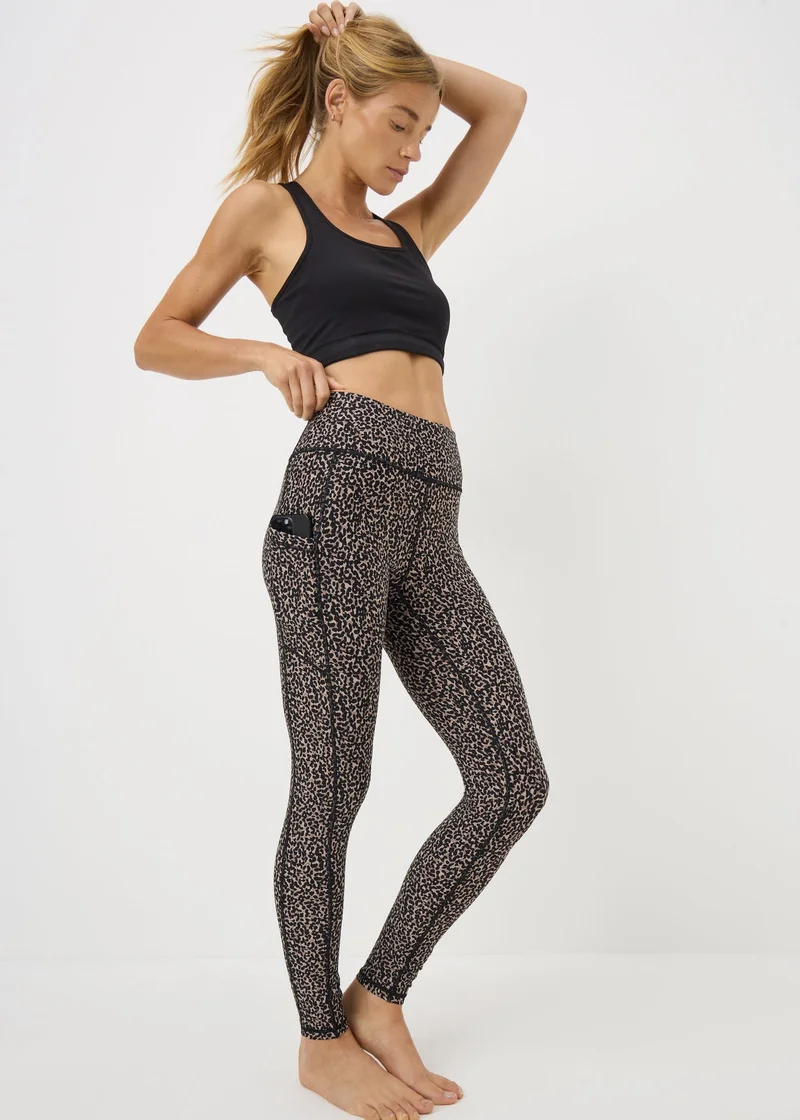 ماتلان Souluxe Brown Animal Print Leggings