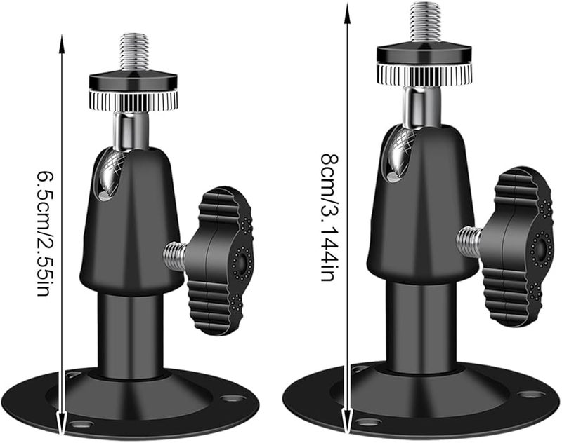 White 8cm Universal 360 Degree Swivel Security Camera Wall Mount Bracket - Image 5