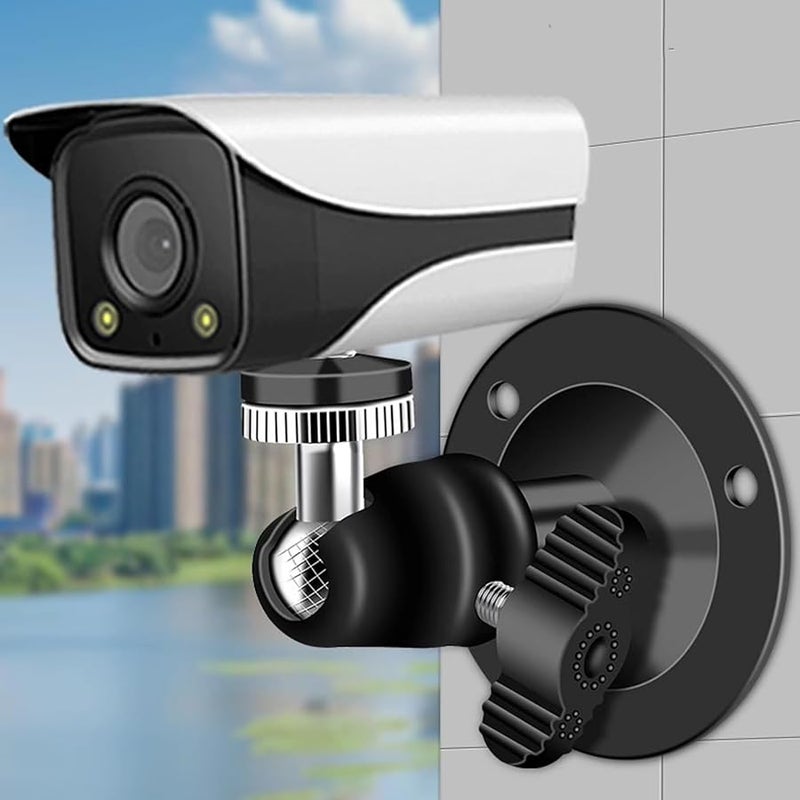 White 8cm Universal 360 Degree Swivel Security Camera Wall Mount Bracket - Image 3