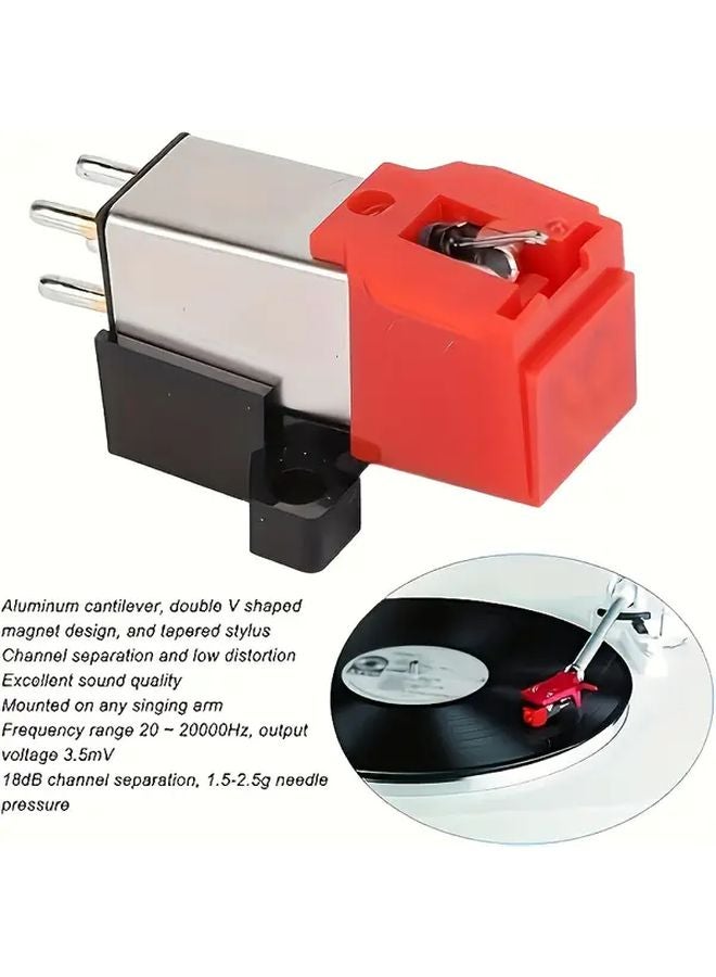AT91R Red Hi Fi Dual Moving Magnet LP Cartridge Replacement For AT LP60X Turntables - Image 5