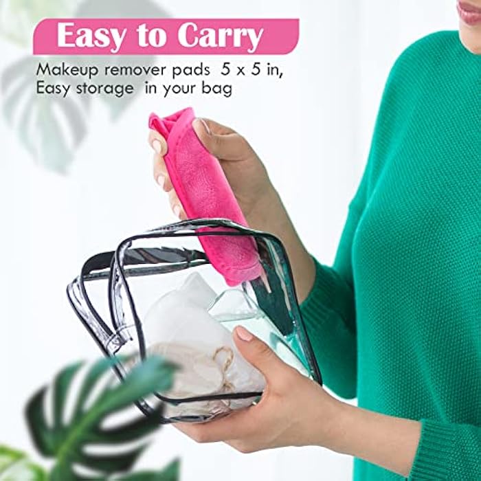 Orighty Makeup Remover Cloths 12 Pack, Makeup Removal Face Cleansing Cloth, Reusable Make Up Remover Pads Remove Instantly Dirt with Just Water, 5 x 5 in - Image 5