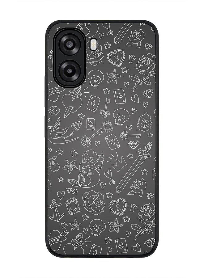 Stylizedd For Oppo A6x 5G / A6x 4G Case,Slim fit Camera Protection, Shockproof Thin Phone cover  - Doodles - Image 1