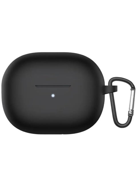 Case Cover Silicone With Hook for Oraimo FreePods Lite Otw 330(Black)