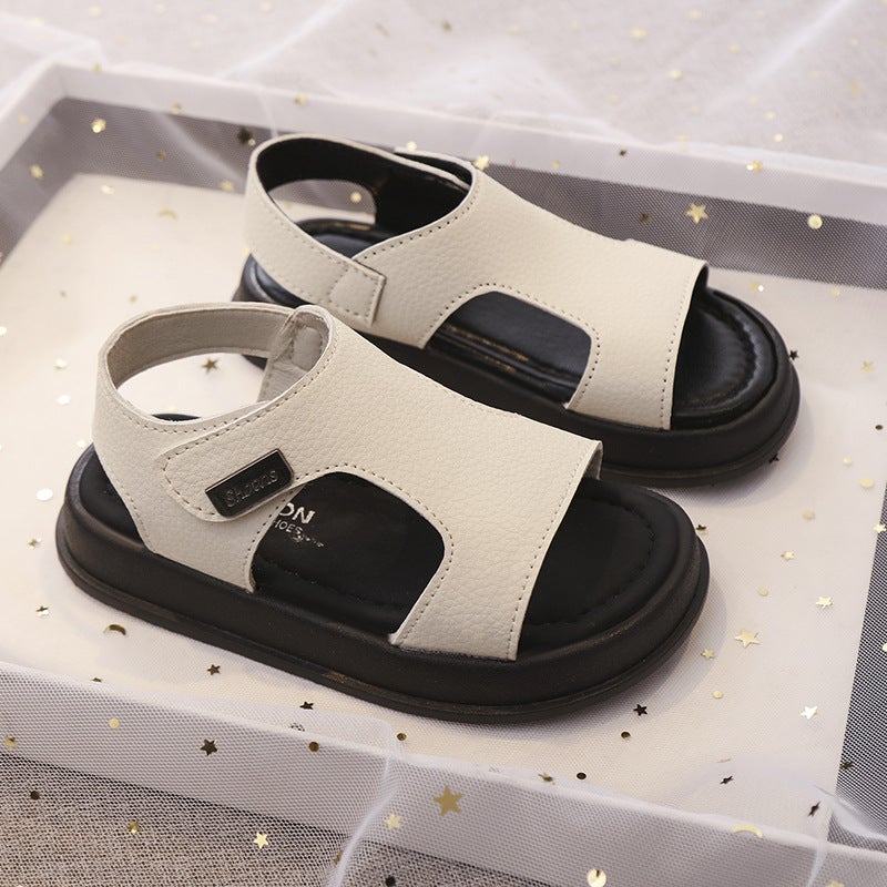 Boys' Velcro Sandals 2025 Girls' Casual Shoes Medium And Large Children'S Easiest For Match Casual Beach Shoes - Image 3