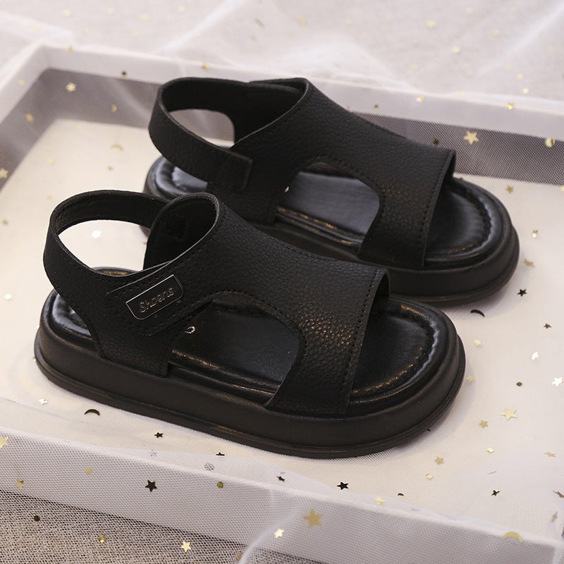 Boys' Velcro Sandals 2025 Girls' Casual Shoes Medium And Large Children'S Easiest For Match Casual Beach Shoes - Image 5