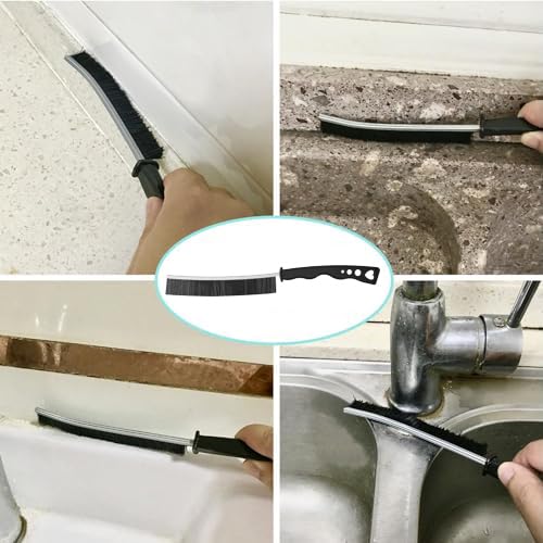LIGOLIG 16 Pcs Hard Bristle Crevice Cleaning Brush Blue Multifunctional Small Corner Cleaning Brush Set Tool for Groove Window Tracks Bathroom Kitchen Shutter Door - Image 4