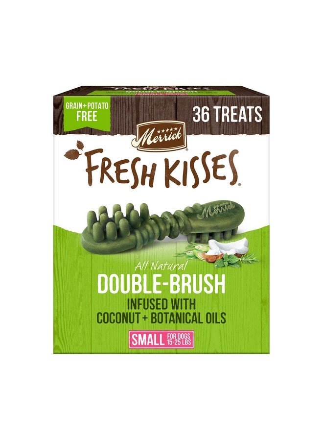 ميريك علكات أسنان طبيعية من ميريك فريش كيسز، غنية بجوز الهند والزيوت النباتية، للكلاب الصغيرة (١٥-٢٥ رطلاً) - علبة ٣٦ قطعة - Image 1