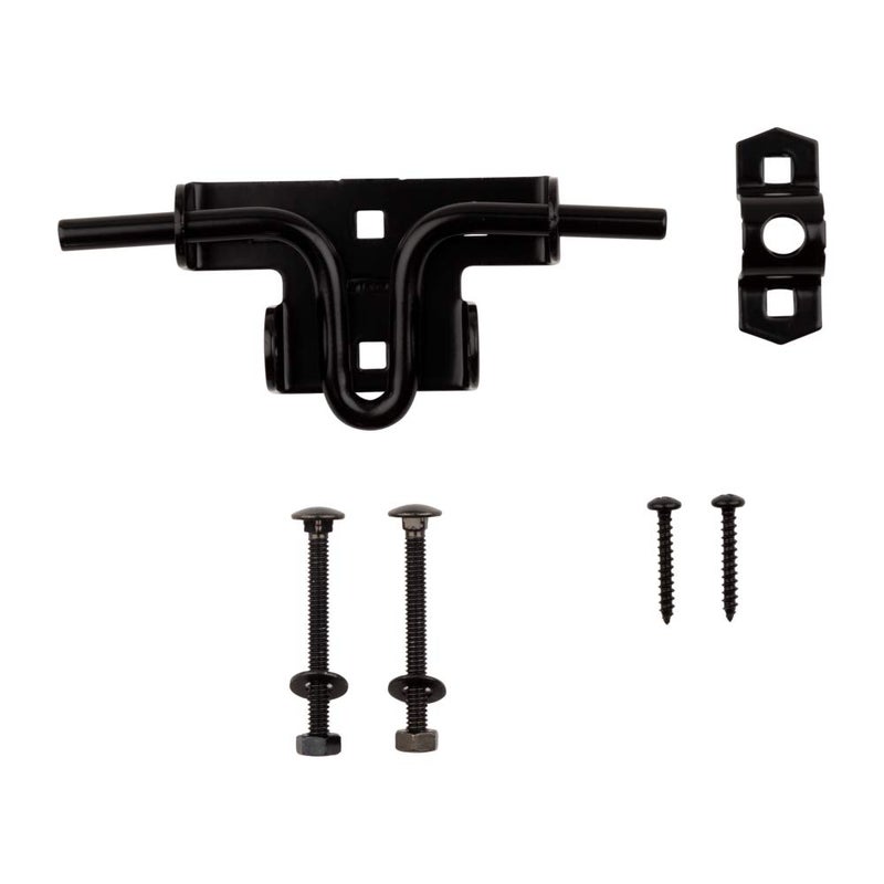 National Hardware N165-506 Sliding Bolt Door & Gate Latch, Steel, Coated with WeatherGuard Protection, Black - Image 4