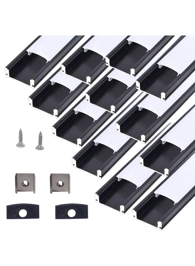 12 Pack 50cm U Shape LED Channel System For Cabinet Shelf Kitchen Lighting - Image 1