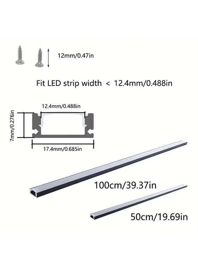 12 Pack 50cm U Shape LED Channel System For Cabinet Shelf Kitchen Lighting - Image 4