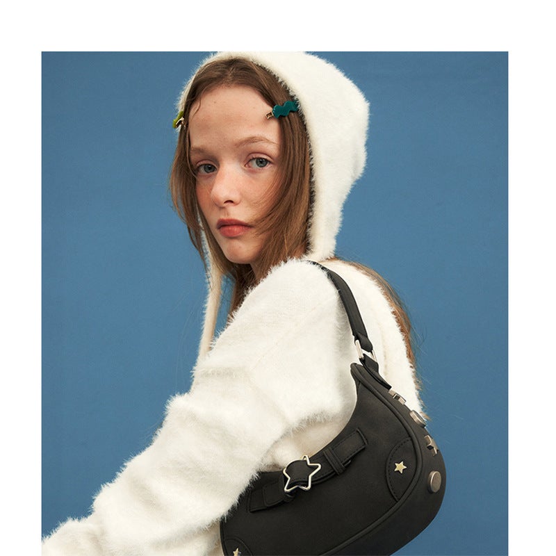 Niche Design Bag Women'S Vintage Star Girl'S High-End Shoulder Bag Niche Ins Portable Underarm Bag Y2K - Image 5