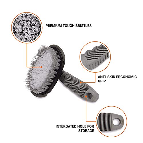 AKSMIT Bike Chain Brush & Bike TIRE Brush Grey Cleaning Combo for Royal Enfield Thunderbird 350X - Image 2