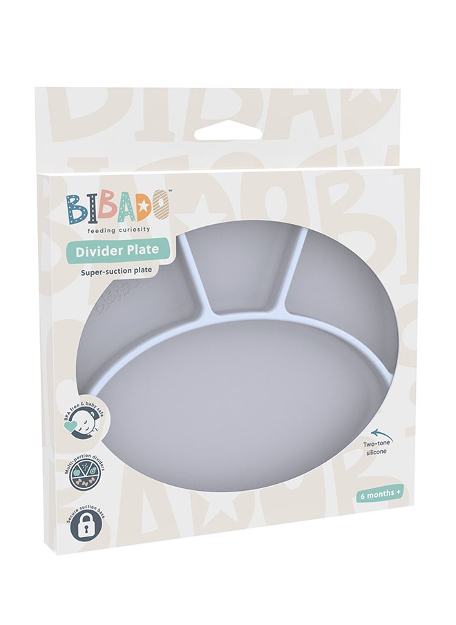 bibado Silicone Suction Divider Plate,  Teaching Little Ones Cutlery Control And Vital Independent Feeding Skills Suitable For 6 Months To 3 Years - Mist  - Image 2