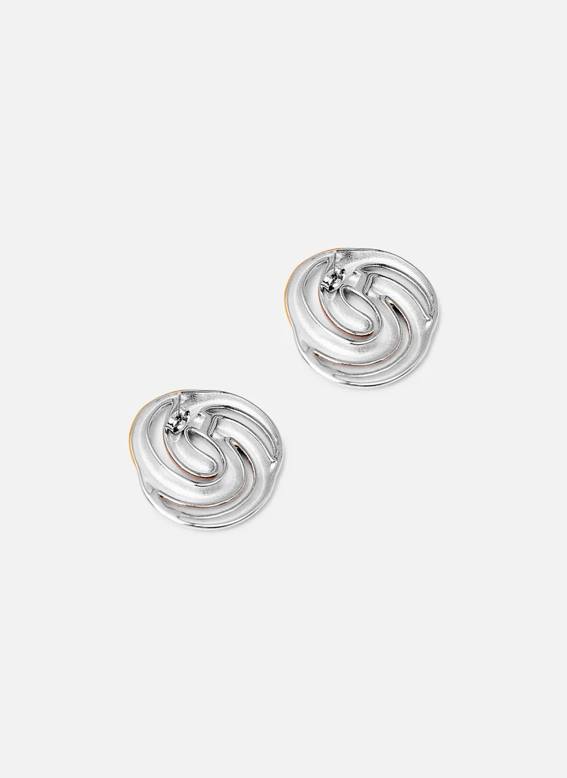 Lichi  Two metal stud earrings for Women | Best Price UAE