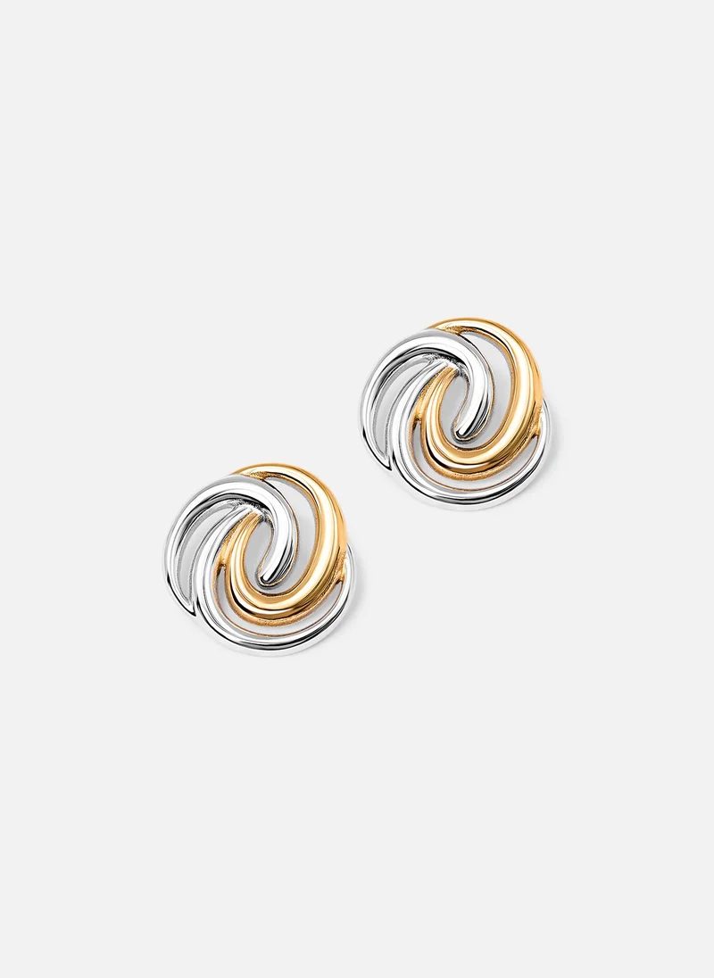 Lichi  Two metal stud earrings for Women | Best Price UAE