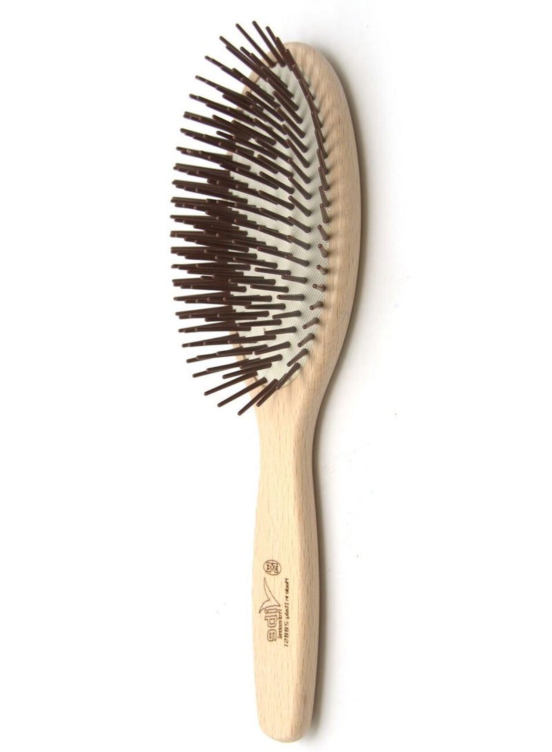 Vibe Professional Hairbrush Maxy Oval with Brown Plastic Pins-3Me-20051 - Image 1