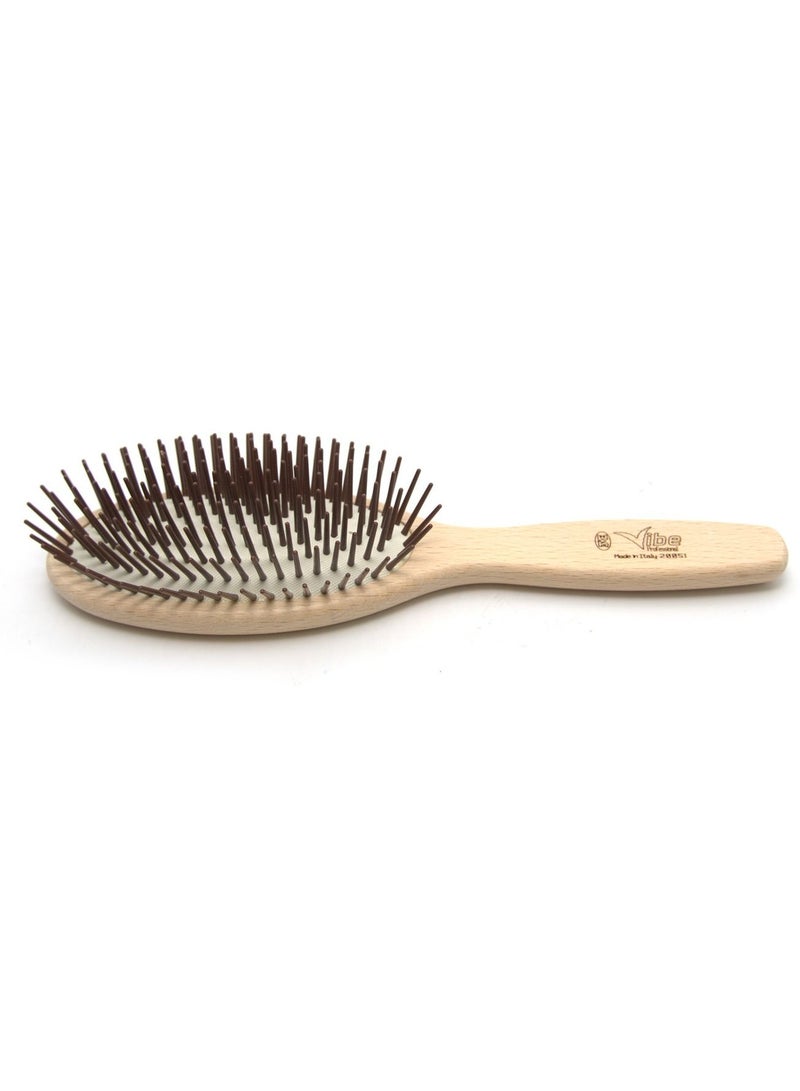 Vibe Professional Hairbrush Maxy Oval with Brown Plastic Pins-3Me-20051 - Image 2