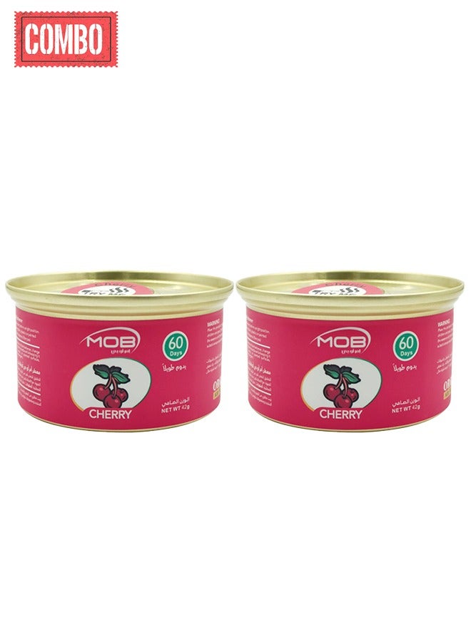 MOB Combo - 2PC MOB Car Organic Air Freshener Can, Air Freshener For Car And Home Last Upto 60 Days 42g Cherry Fragrance - Image 1